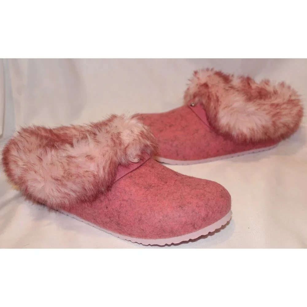 BIRKENSTOCK KIDS KAPREEN BRAID SHEARLING LINED SLIPPERS PINK EU 34 US 3-3.5  NIB